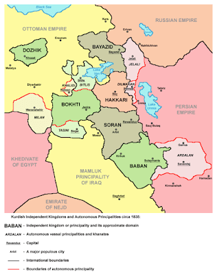 Kürt beylikleri haritası